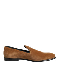 Dolce & Gabbana Brown Suede Slip On Men Loafers Formal Men's Shoes