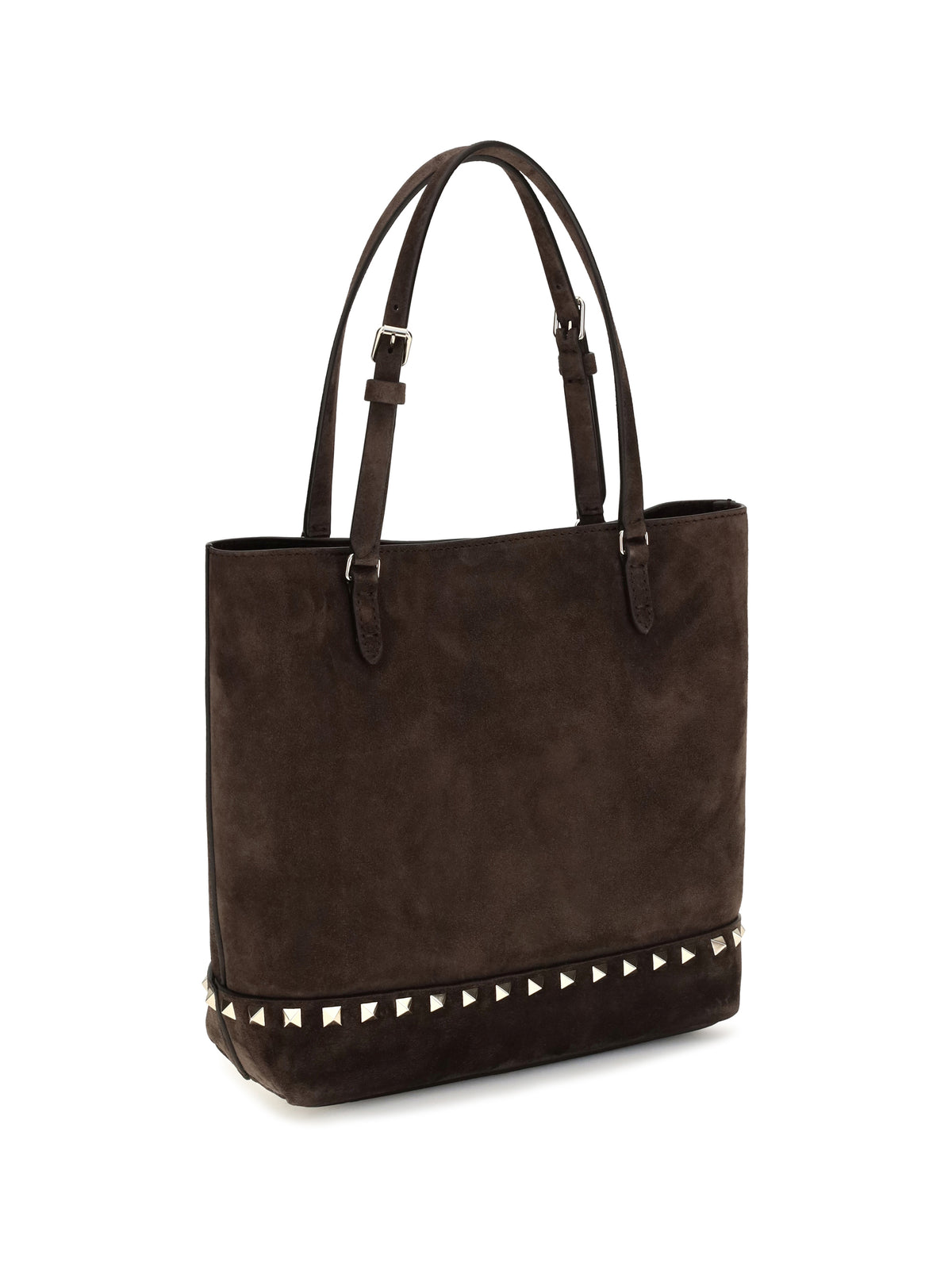 Valentino Garavani Women Small Rockstud Suede Tote Bag