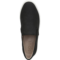 Tia Womens Perforated Faux Leather Slip-On Sneakers