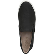 Tia Womens Faux Leather Comfort Slip-On Sneakers