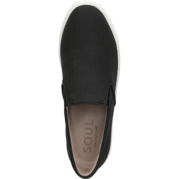 Tia Womens Faux Leather Comfort Slip-On Sneakers