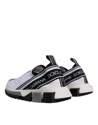 Dolce & Gabbana Black White Slip On Sorrento Sneakers Women's Shoes