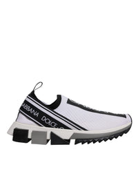 Dolce & Gabbana Black White Slip On Sorrento Sneakers Women's Shoes