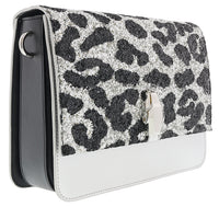 Class Roberto Cavalli Milano Rmx 00 Silver/Black Large Shoulder Bag