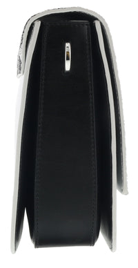 Class Roberto Cavalli Milano Rmx 00 Silver/Black Large Shoulder Bag
