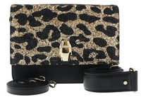 Class Roberto Cavalli Milano Rmx 00 Light Gold/Black Large Shoulder Bag