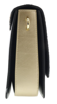 Class Roberto Cavalli Milano Rmx 00 Light Gold/Black Large Shoulder Bag