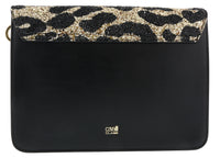 Class Roberto Cavalli Milano Rmx 00 Light Gold/Black Large Shoulder Bag