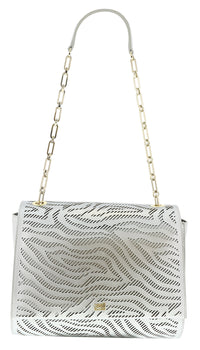 Roberto Cavalli Class Audrey Silver Medium Shoulder Bag