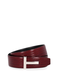 Tom Ford Tom Ford Men Reversible Lizard-Effect Leather Belt