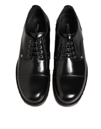 Dolce & Gabbana Dolce & Gabbana Black Leather Studded Men Formal Derby Men's Shoes
