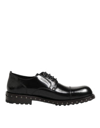 Dolce & Gabbana Dolce & Gabbana Black Leather Studded Men Formal Derby Men's Shoes