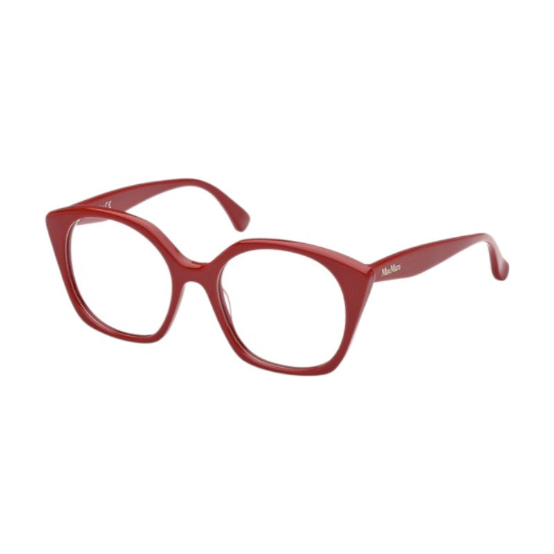 Max Mara Max Mara Eyeglasses Square Full Rim, Shiny Black Frame and Clear Demo Lenses Lens MM5082001