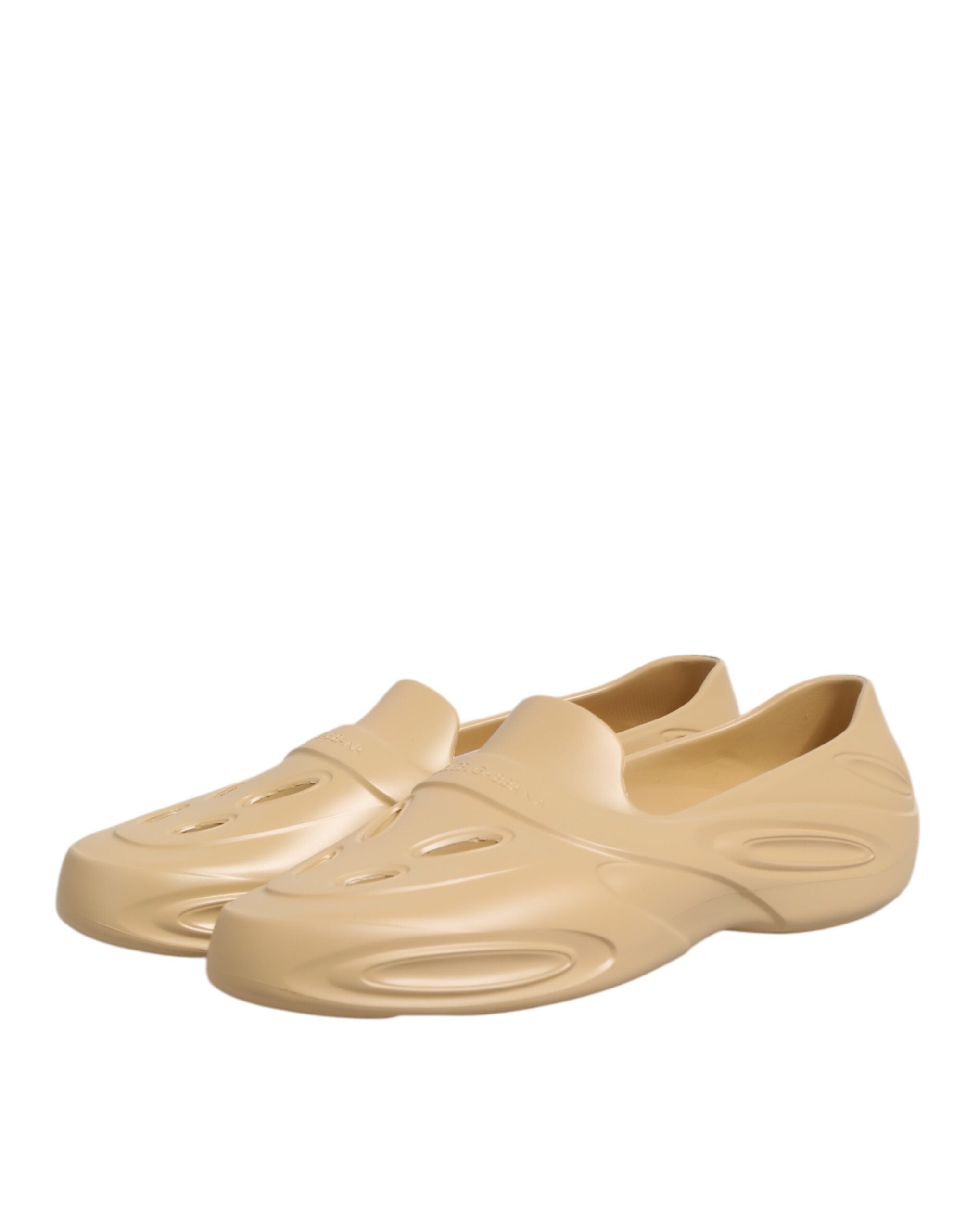 Dolce & Gabbana Dolce & Gabbana Beige Rubber Slides Low Top Sneakers Men's Shoes