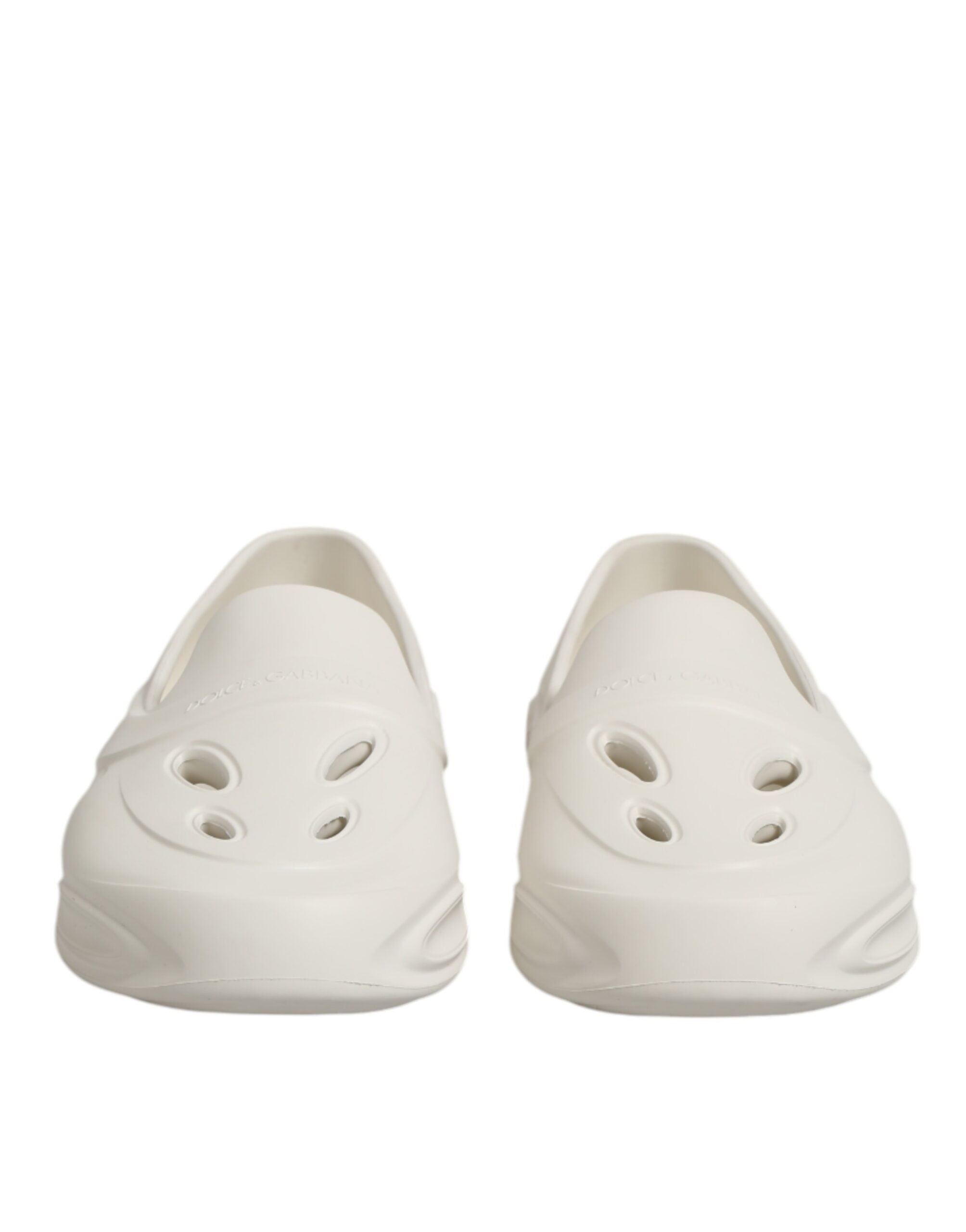 Dolce & Gabbana Dolce & Gabbana White Rubber Slides Low Top Sneakers Men's Shoes