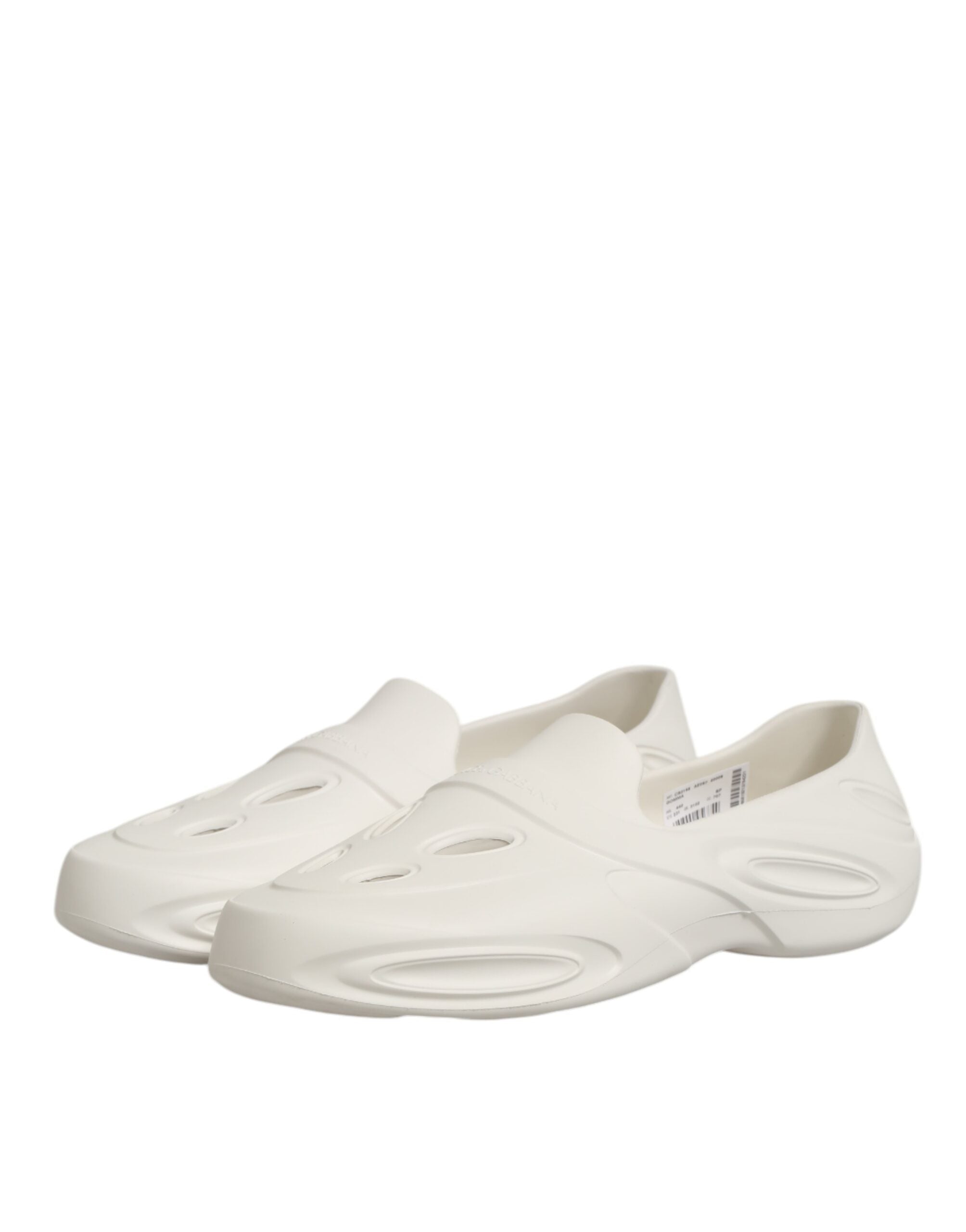 Dolce & Gabbana Dolce & Gabbana White Rubber Slides Low Top Sneakers Men's Shoes