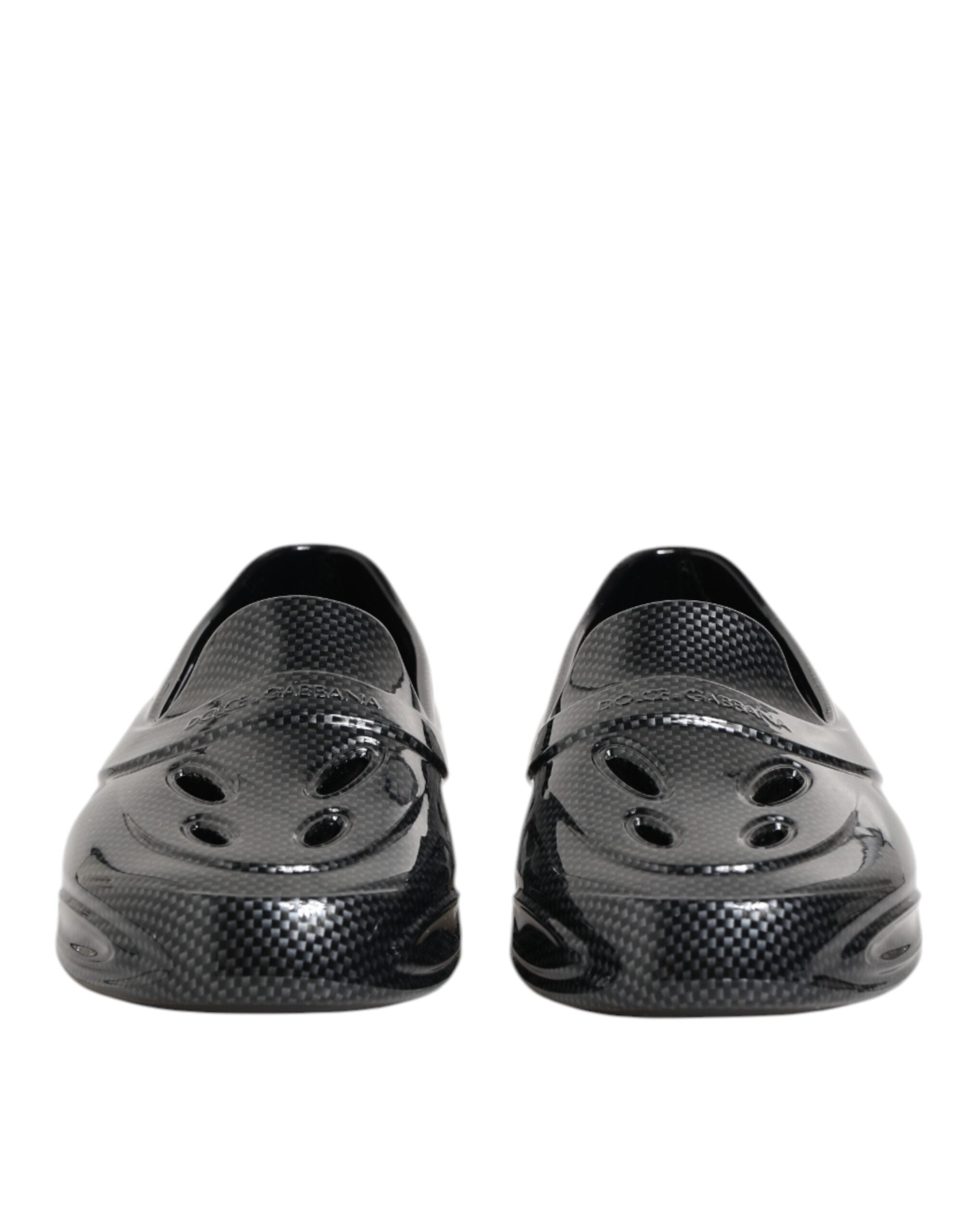 Dolce & Gabbana Dolce & Gabbana Black Rubber Slides Low Top Sneakers Men's Shoes