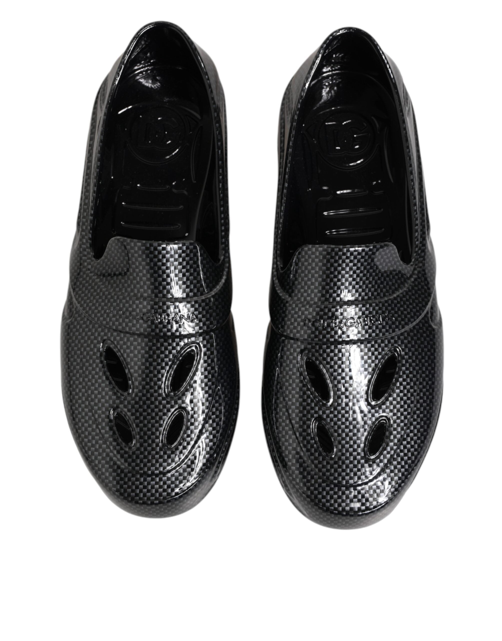 Dolce & Gabbana Dolce & Gabbana Black Rubber Slides Low Top Sneakers Men's Shoes