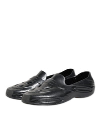 Dolce & Gabbana Dolce & Gabbana Black Rubber Slides Low Top Sneakers Men's Shoes