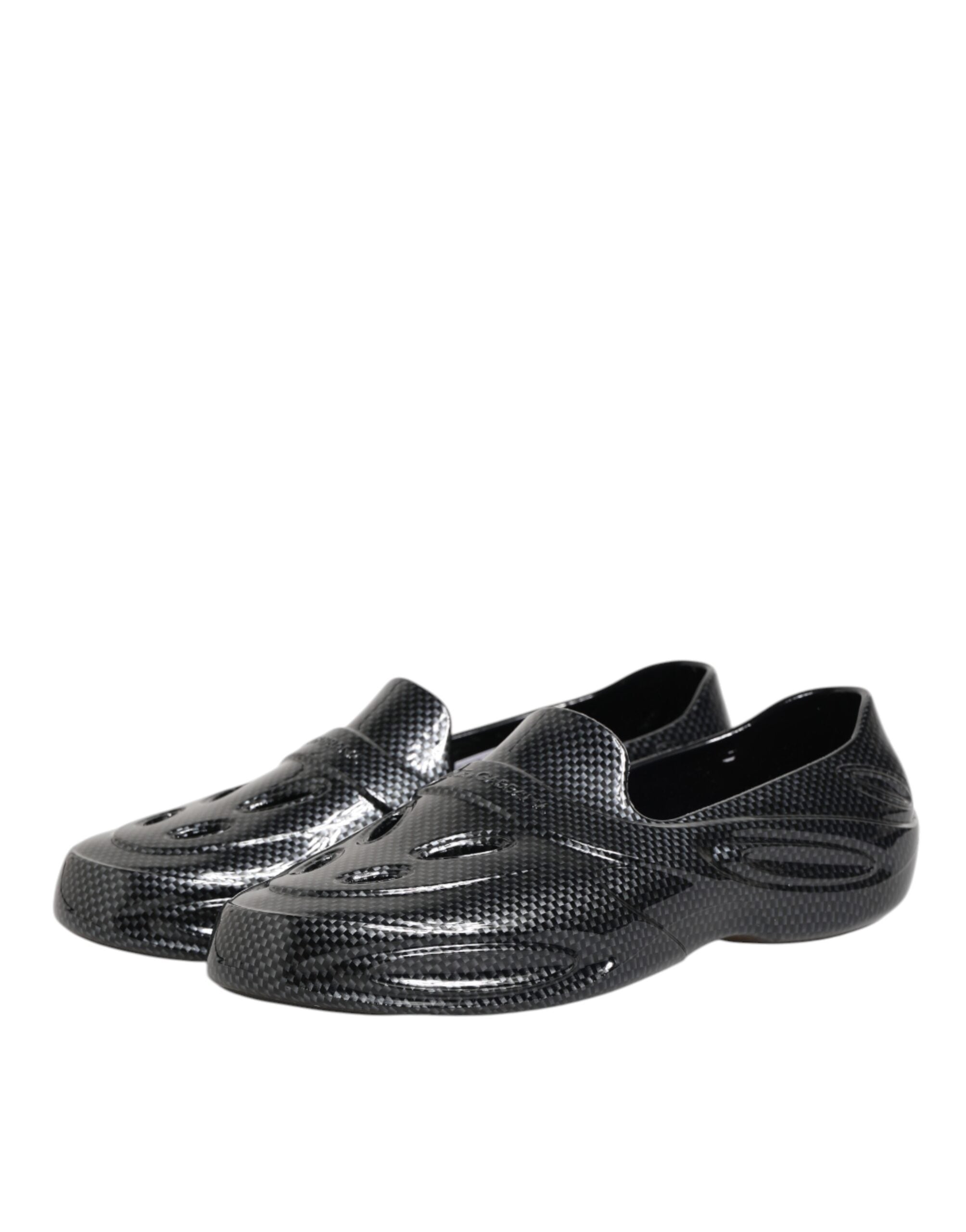 Dolce & Gabbana Dolce & Gabbana Black Rubber Slides Low Top Sneakers Men's Shoes