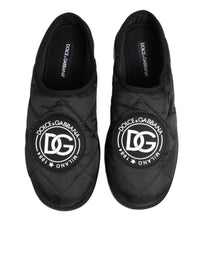 Dolce & Gabbana Dolce & Gabbana Black Nylon Low Top Slip On Sneaker Men's Shoes
