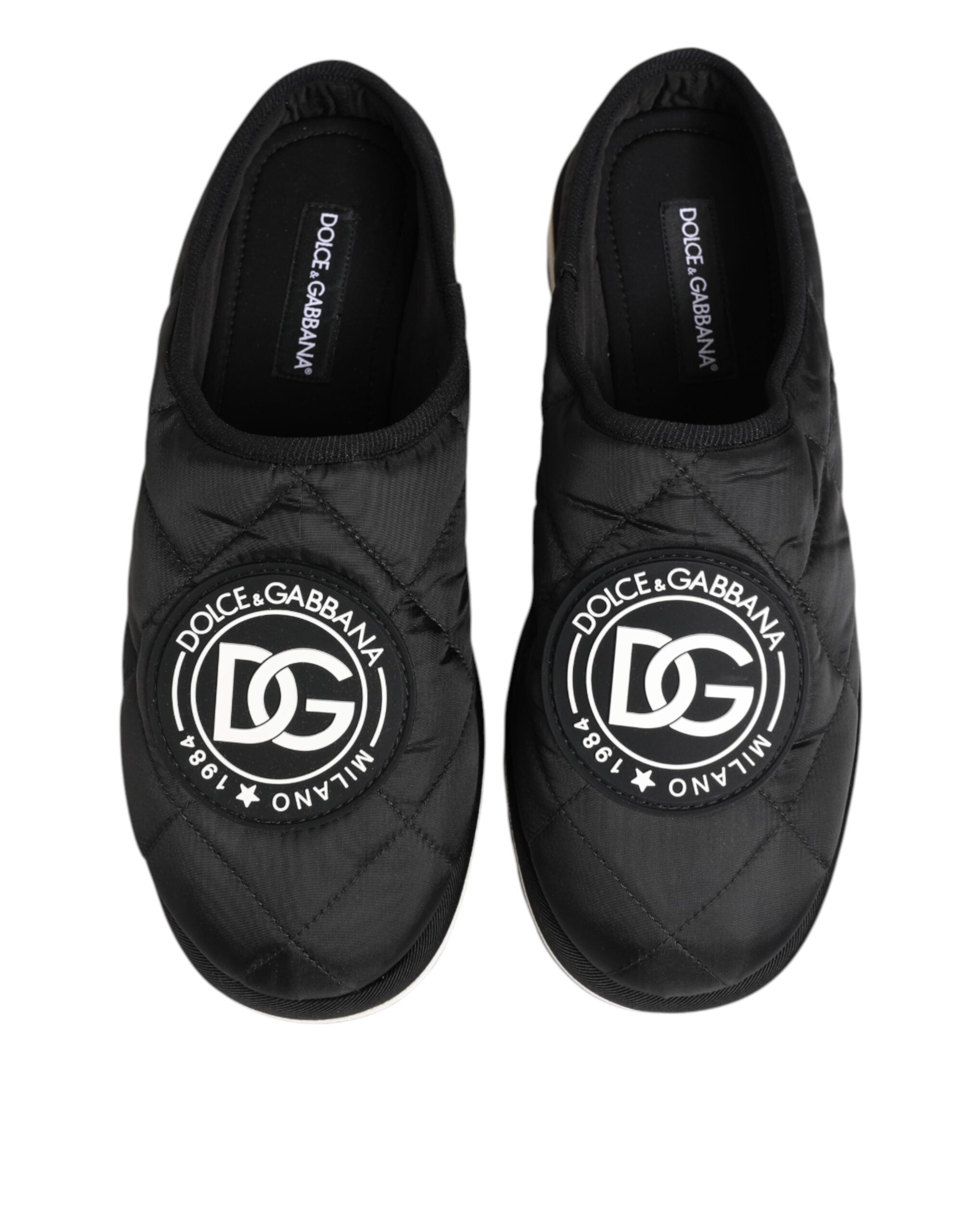 Dolce & Gabbana Dolce & Gabbana Black Nylon Low Top Slip On Sneaker Men's Shoes