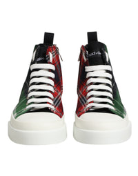 Dolce & Gabbana Multicolor Cotton High Top Men Sneakers Men's Shoes