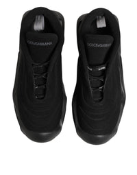 Dolce & Gabbana Black Lace Up Wave Low Top Men Sneaker Men's Shoes