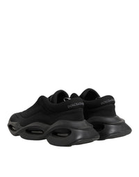 Dolce & Gabbana Black Lace Up Wave Low Top Men Sneaker Men's Shoes