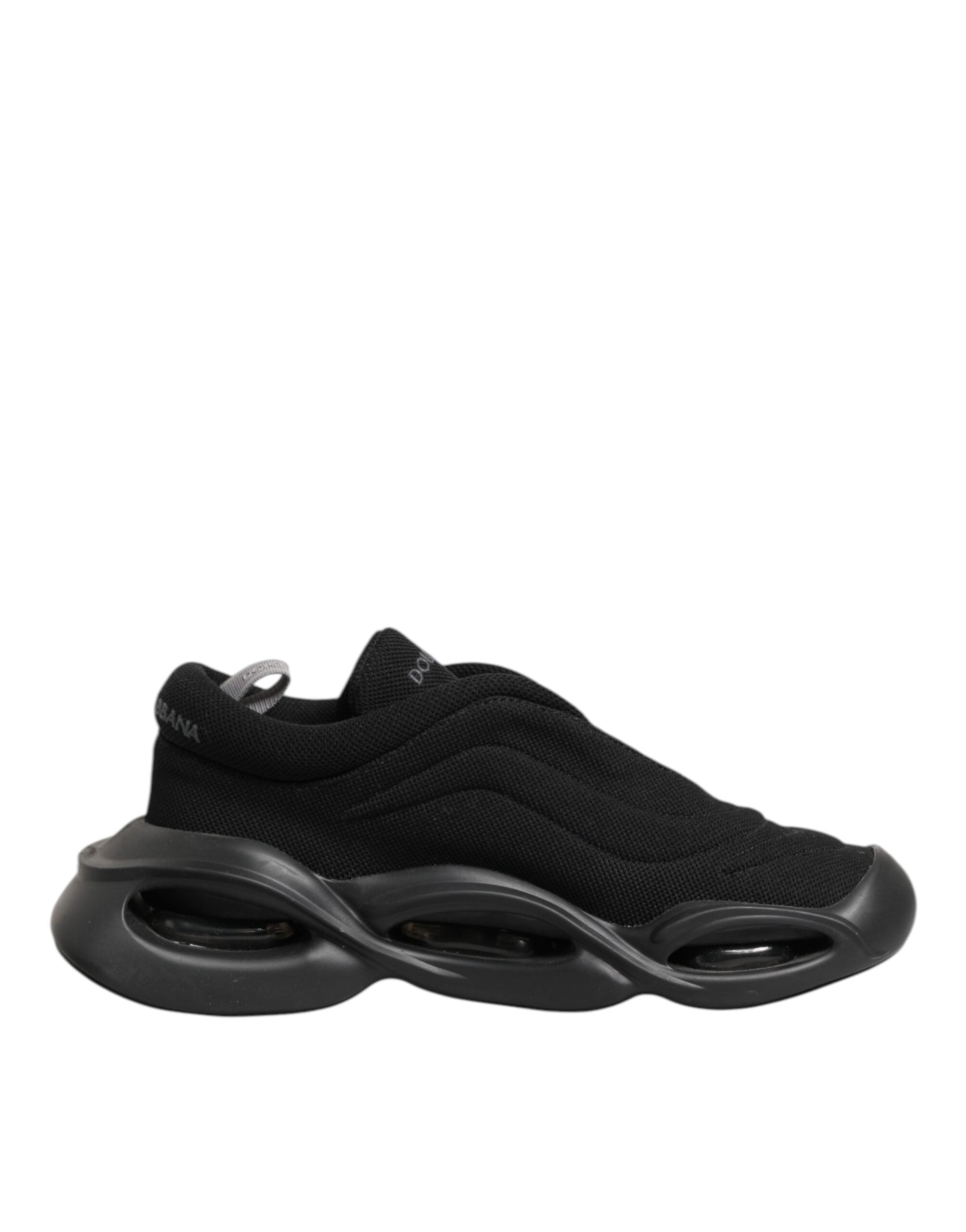 Dolce & Gabbana Black Lace Up Wave Low Top Men Sneaker Men's Shoes