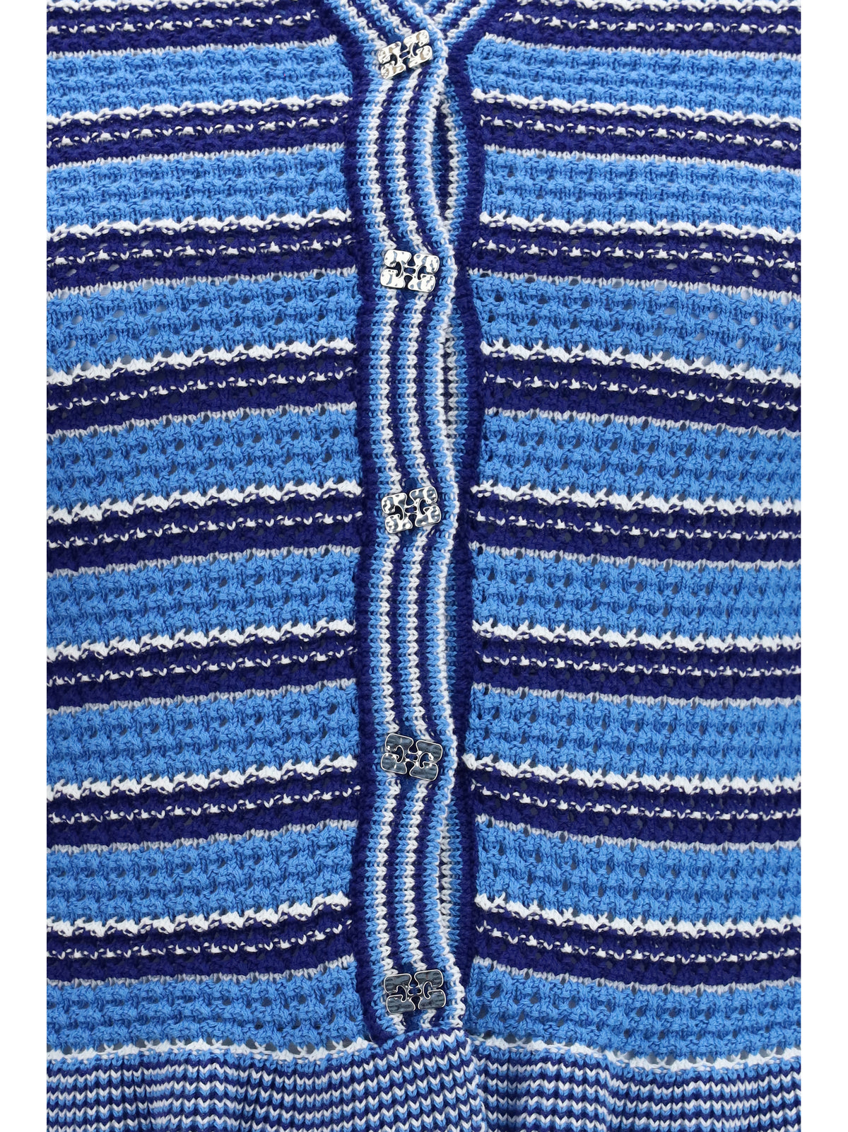 GANNI Ganni Women Striped Cotton Cardigan