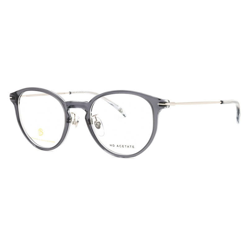 David Beckham Eyeglasses Round Full Rim, Grey Silver Frame and Clear Demo Lenses Lens DB1149/G09RQ00