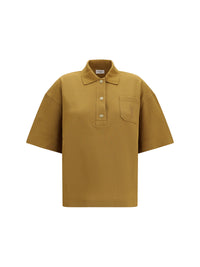 Saint Laurent Women Cassandre Oversized Piqué Polo