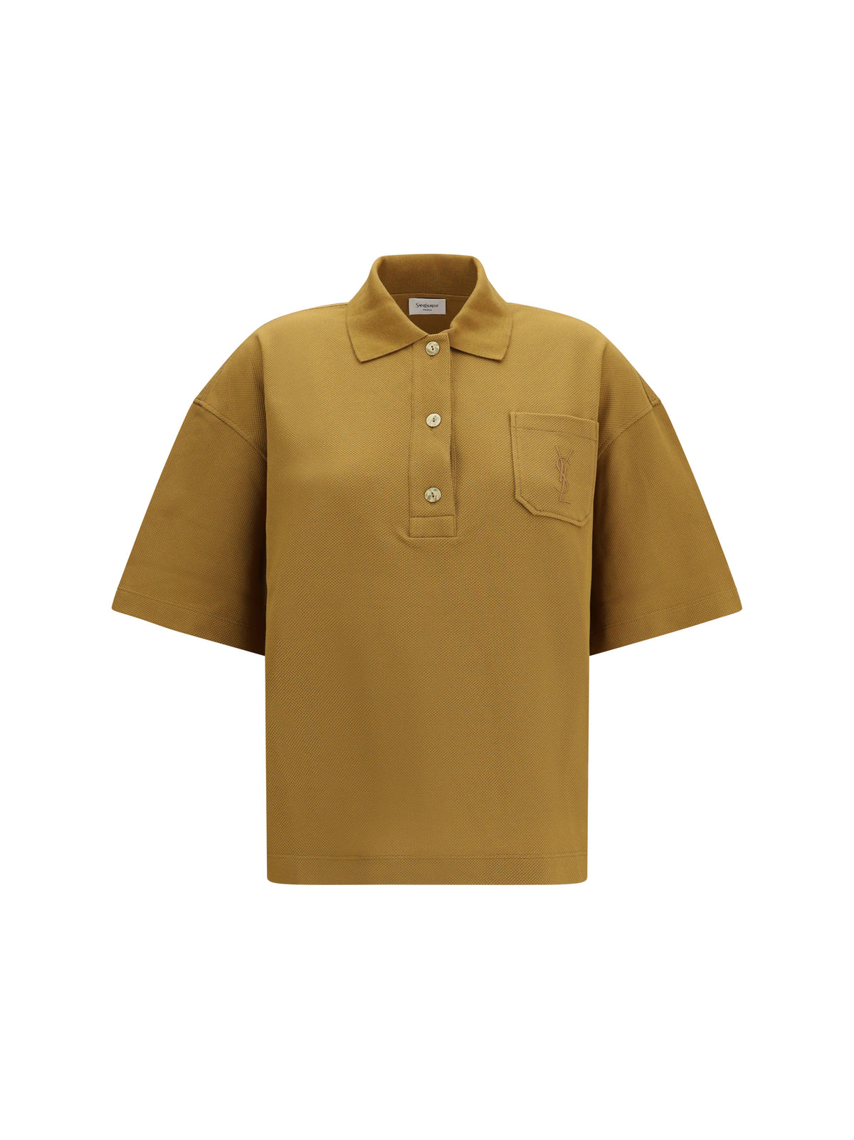 Saint Laurent Women Cassandre Oversized Piqué Polo
