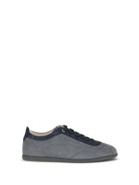 Brunello Cucinelli Men Nubuck And Suede Sneakers With Slim Sole