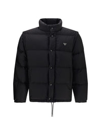 Prada Men Puffer Jacket Re-Nylon With Triangle Logo