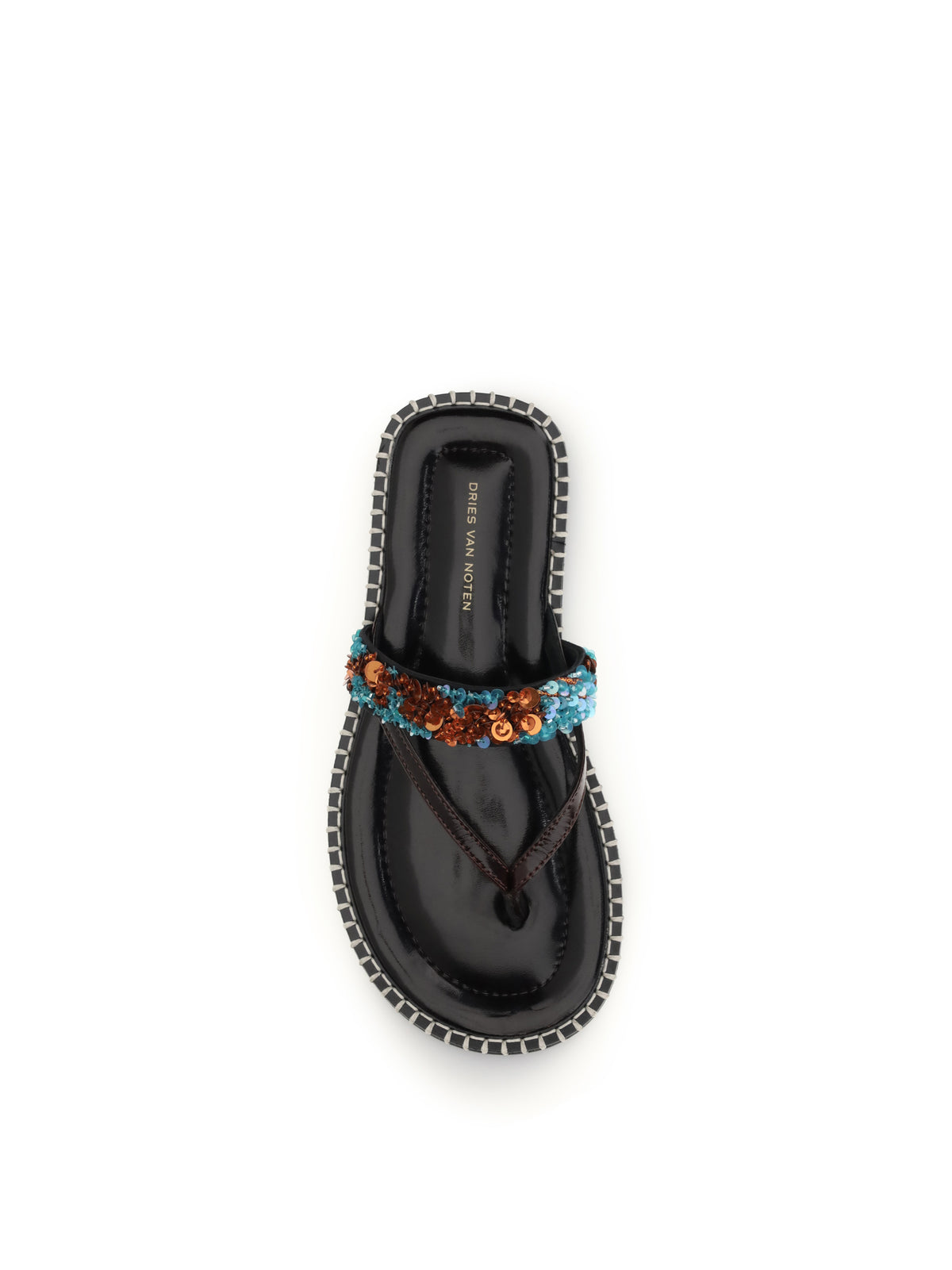 DRIES VAN NOTEN Dries Van Noten Women Slip-On Leather Sandals With Sequins
