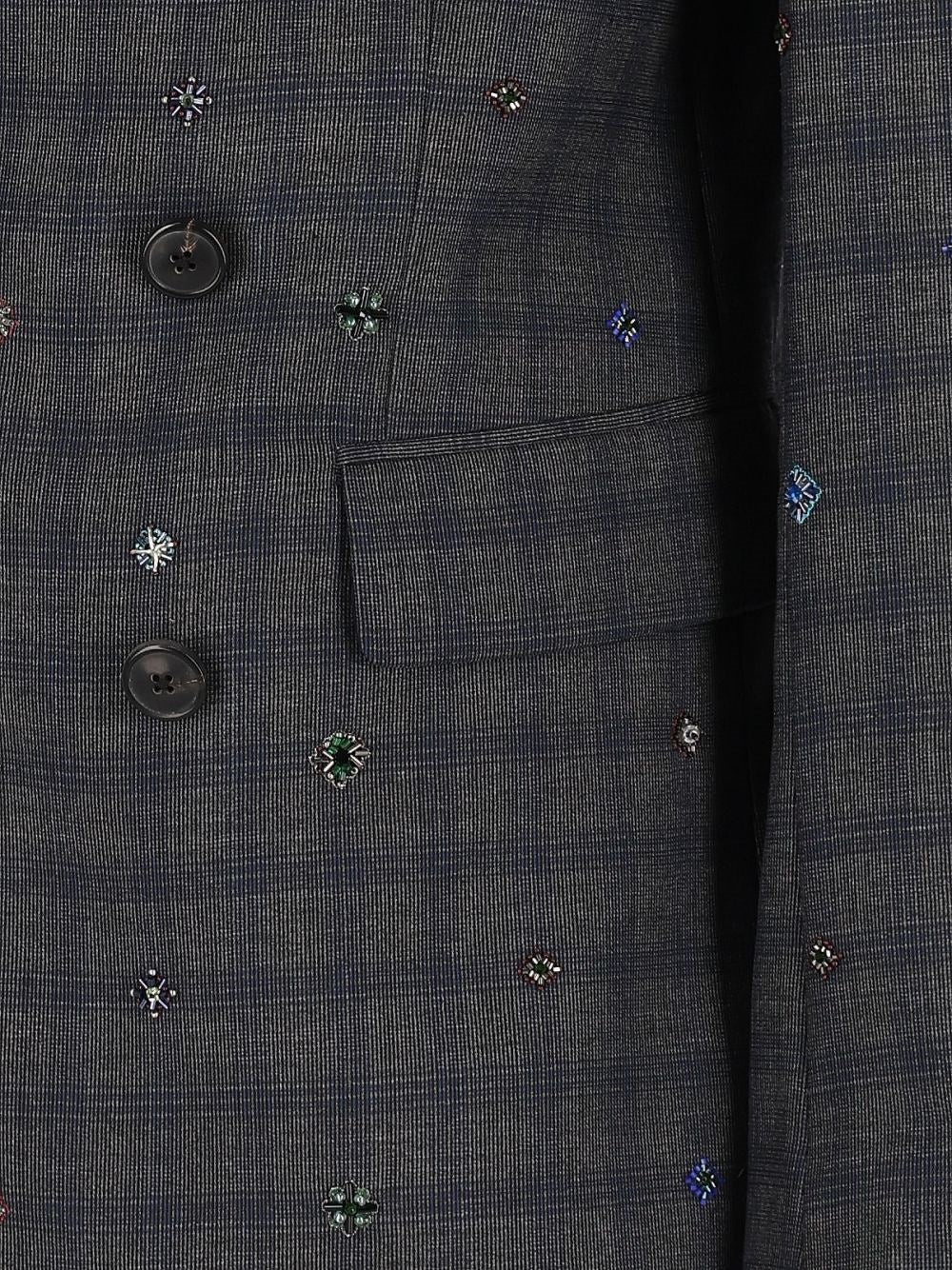 Dries Van Noten Men Embroidered Wool Blazer