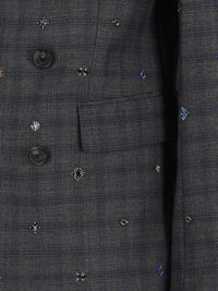 Dries Van Noten Men Embroidered Wool Blazer