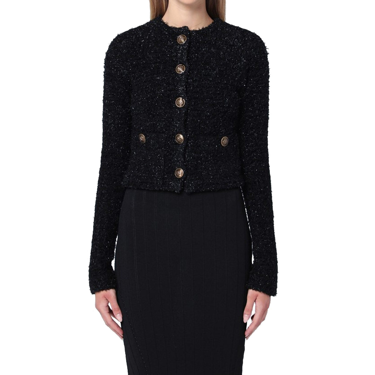 Balenciaga Balenciaga Crop Boucle Cardigan Women