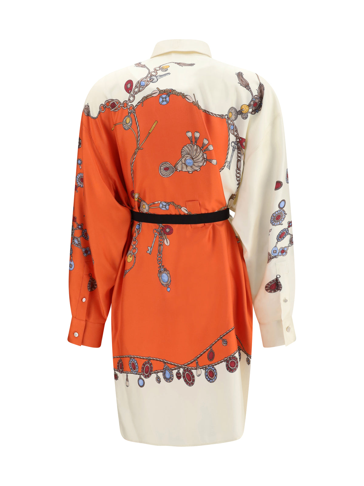 VERSACE Versace Women Printed Silk Shirt Mini Dress