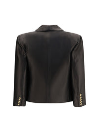 Balmain Women Spencer Leather Jacket