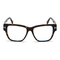 Tom Ford Eyeglasses Square Full Rim, Transparent Rose Frame and Clear Blue Light Block Lens FT5745-B072