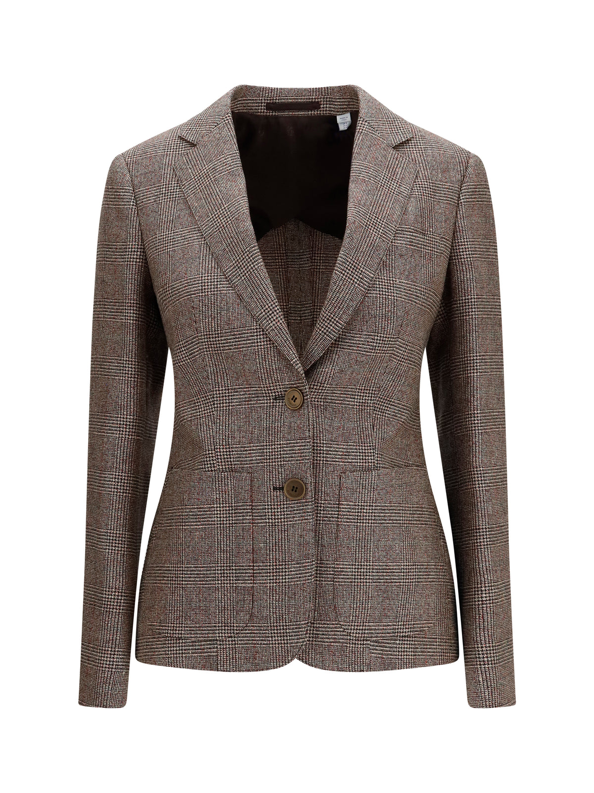 Burberry Women Single-Breasted Wool And Linen Blazer
