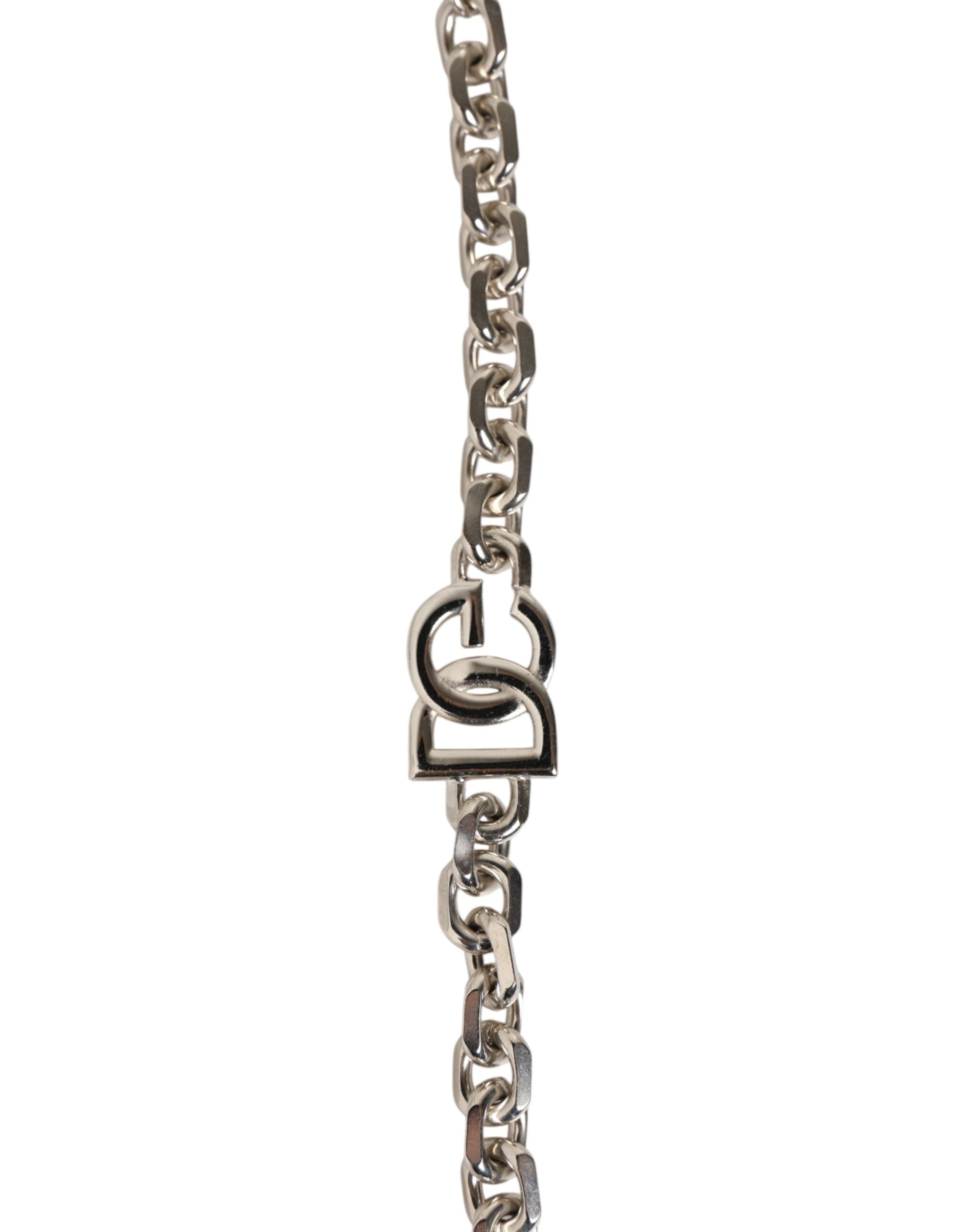 Dolce & Gabbana Dolce & Gabbana Black Leather Pearl Chain Bag Accessory Shoulder Women's Strap
