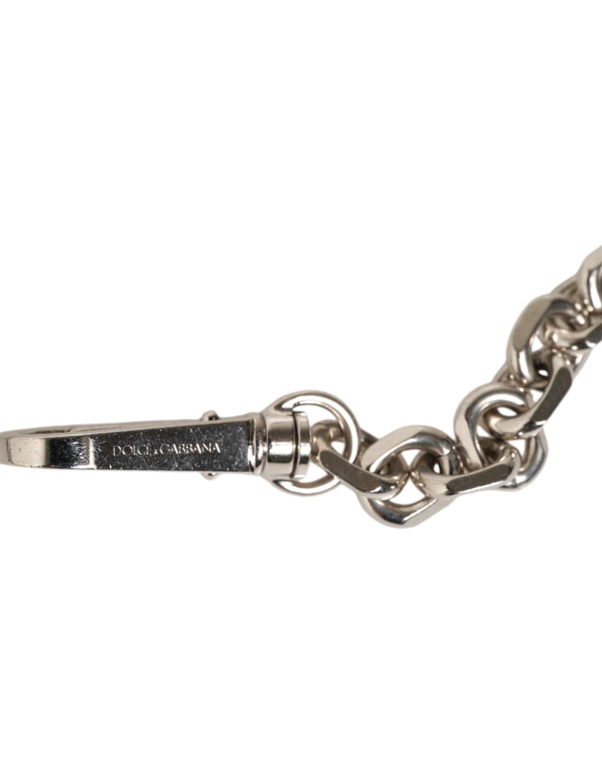 Dolce & Gabbana Dolce & Gabbana Black Leather Pearl Chain Bag Accessory Shoulder Women's Strap