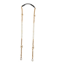 Dolce & Gabbana Dolce & Gabbana Black Leather Gold Chain Bag Accessory Shoulder Women's Strap