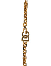 Dolce & Gabbana Dolce & Gabbana Black Leather Gold Chain Bag Accessory Shoulder Women's Strap