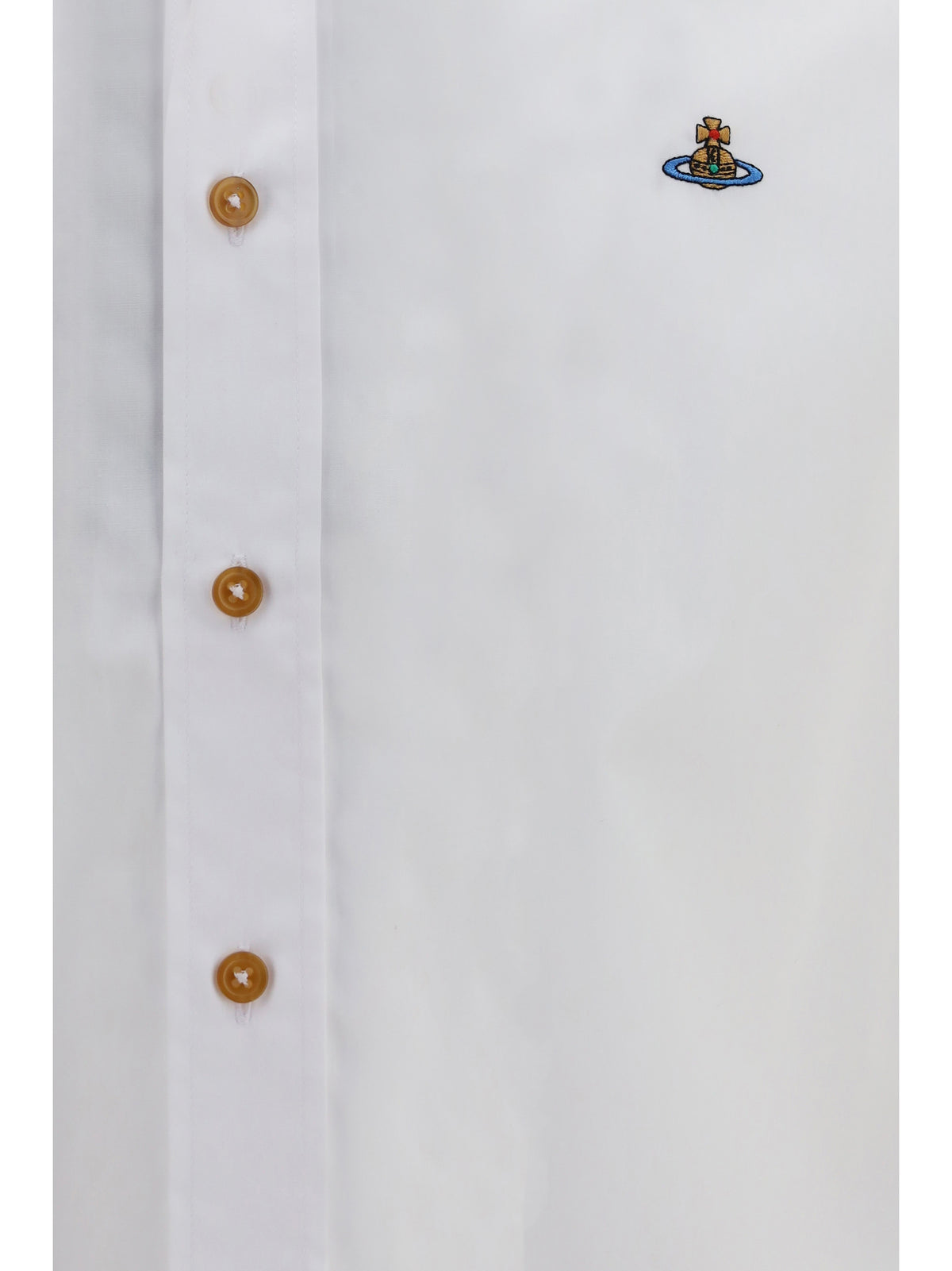 VIVIENNE WESTWOOD Vivienne Westwood Men Orb Embroidered Cotton Shirt
