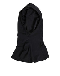 Dolce & Gabbana Dolce & Gabbana Black Nylon Elastane Balaclava Hood Face Cover Men's Hat